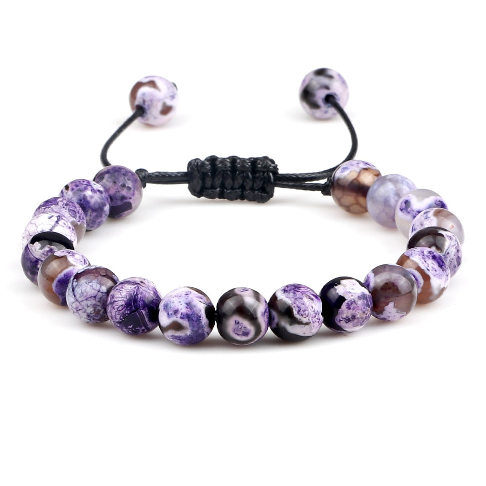 Pulseira Ajustável Olho de Tigre 8mm - cura/equilíbrio