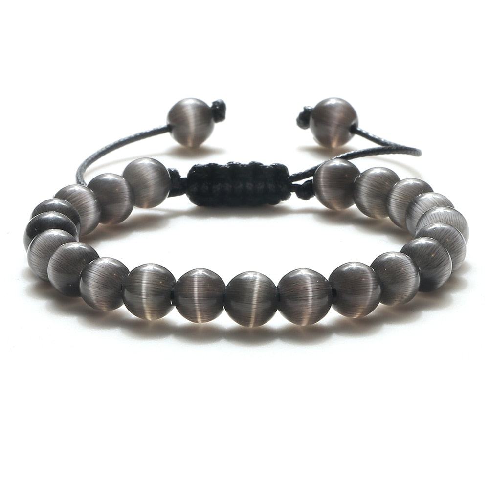 Pulseira Ajustável Olho de Tigre 8mm - cura/equilíbrio