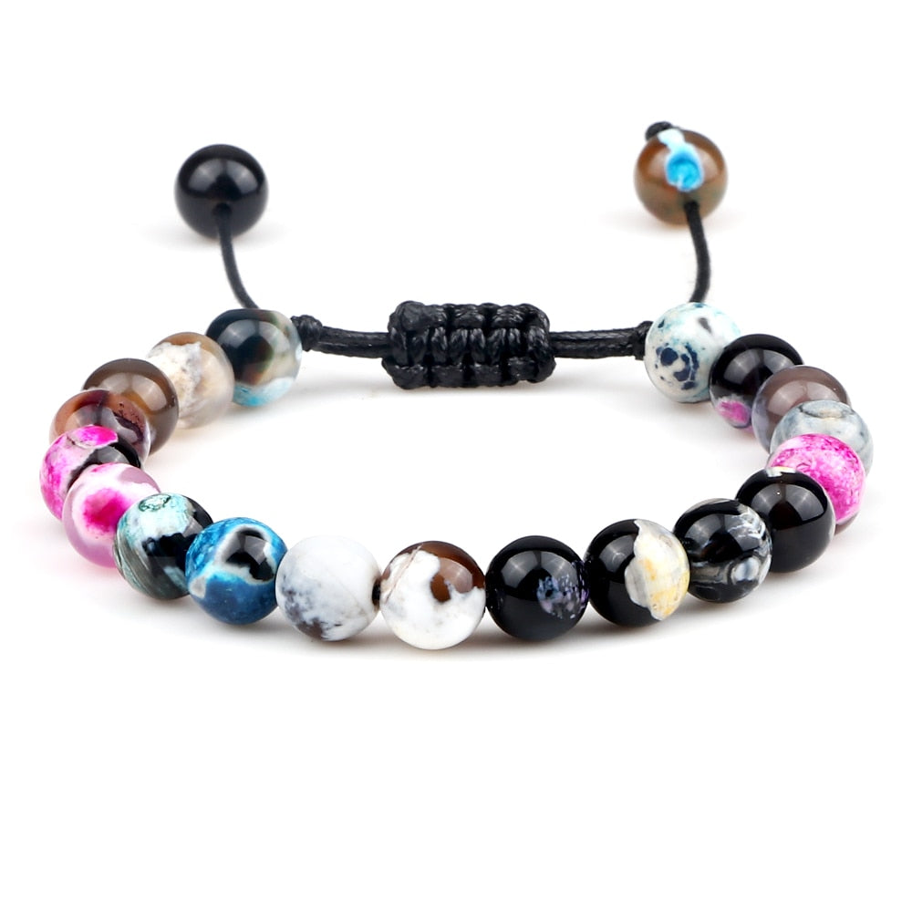 Pulseira Ajustável Olho de Tigre 8mm - cura/equilíbrio