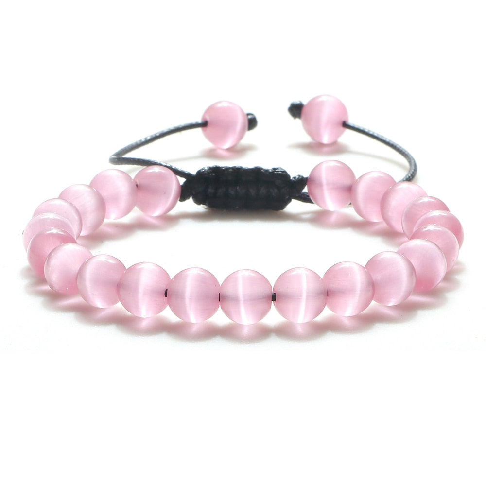 Pulseira Ajustável Olho de Tigre 8mm - cura/equilíbrio