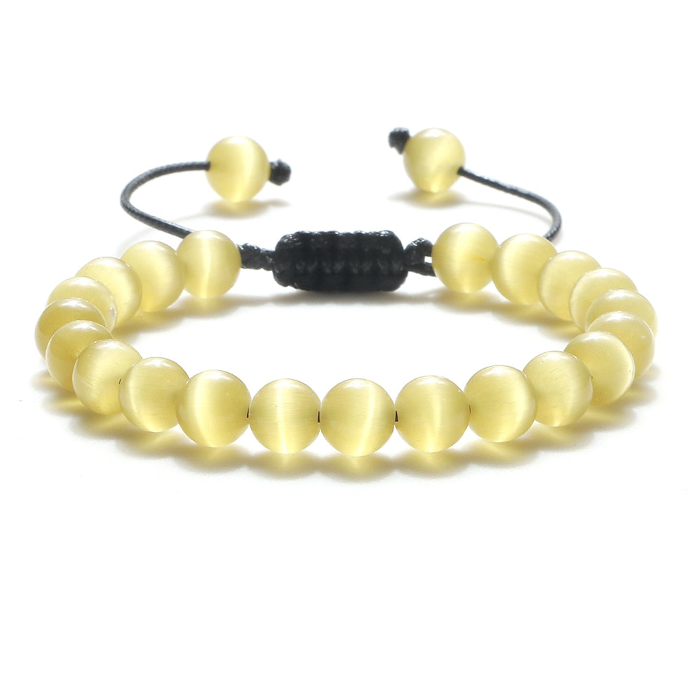 Pulseira Ajustável Olho de Tigre 8mm - cura/equilíbrio