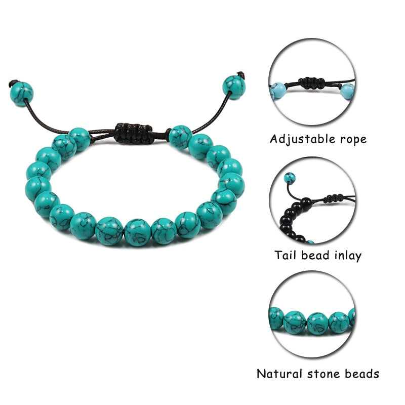 Pulseira Ajustável Olho de Tigre 8mm - cura/equilíbrio