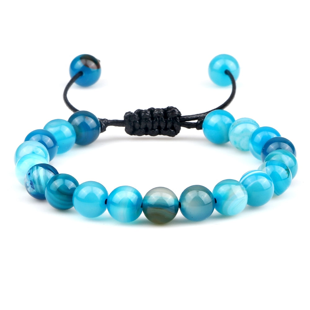 Pulseira Ajustável Olho de Tigre 8mm - cura/equilíbrio