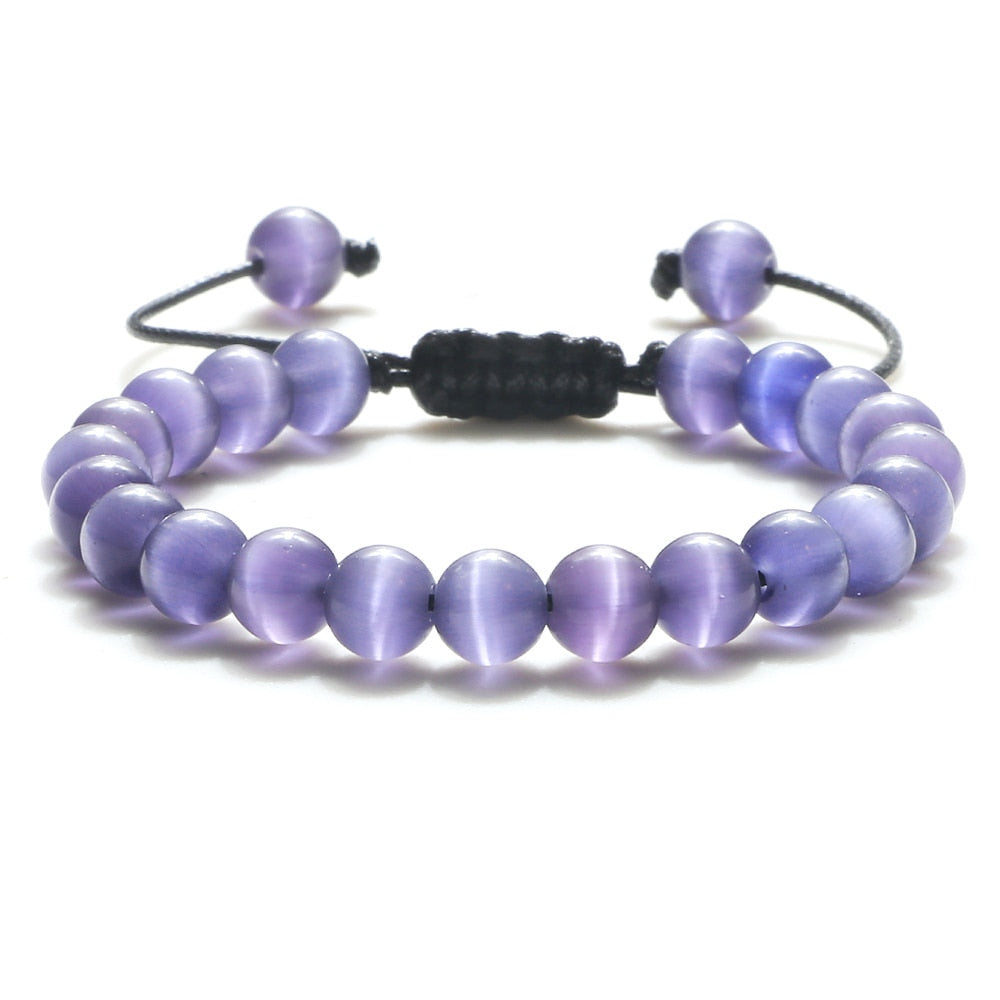 Pulseira Ajustável Olho de Tigre 8mm - cura/equilíbrio
