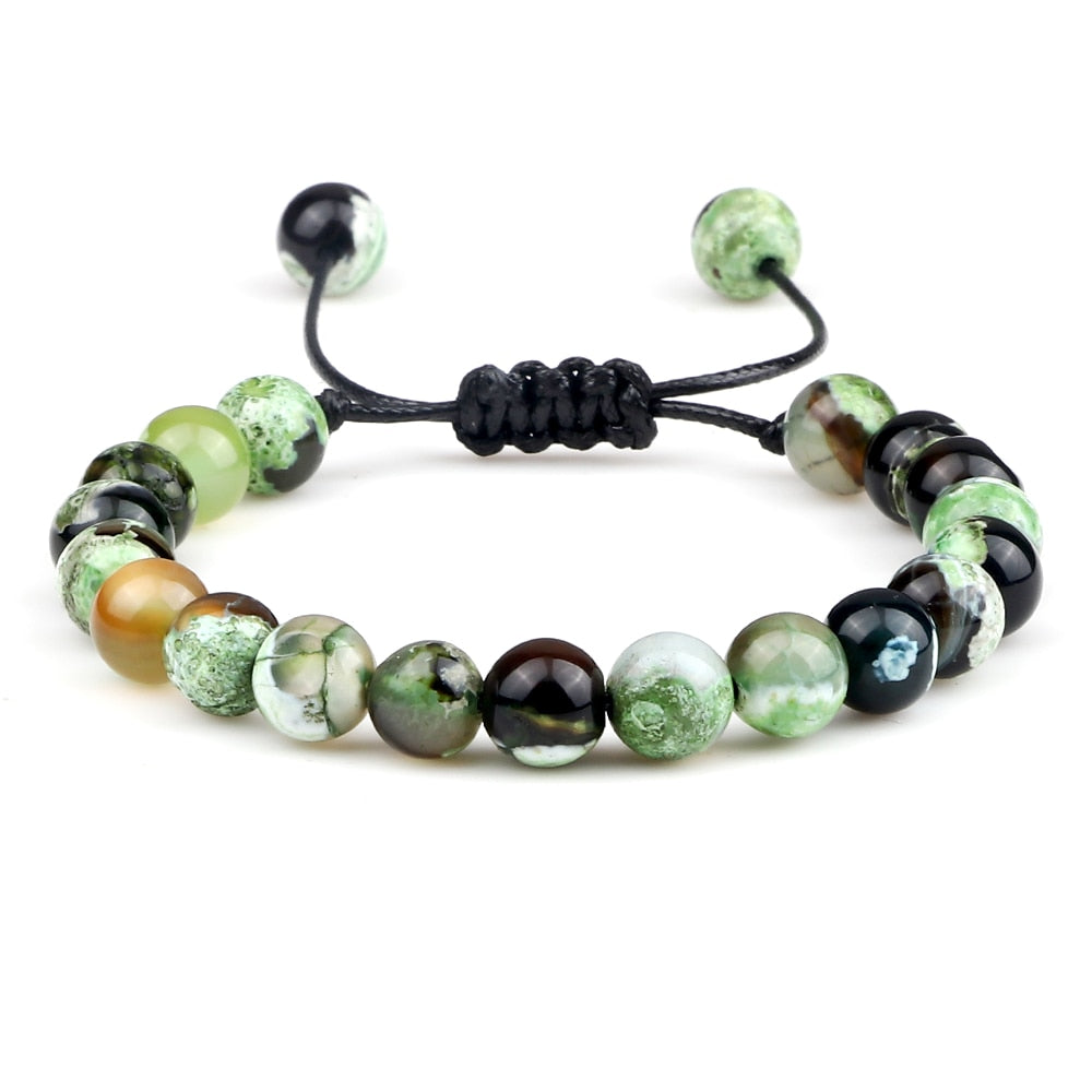 Pulseira Ajustável Olho de Tigre 8mm - cura/equilíbrio