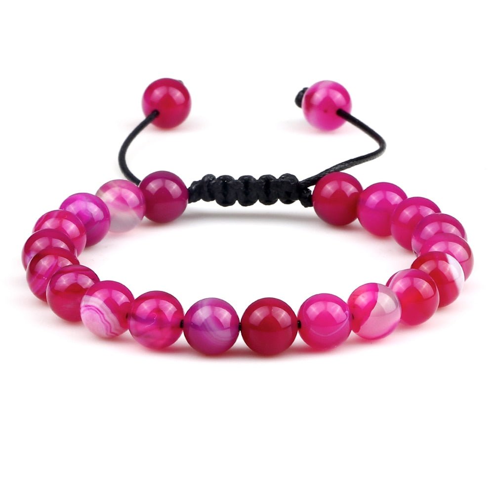 Pulseira Ajustável Olho de Tigre 8mm - cura/equilíbrio