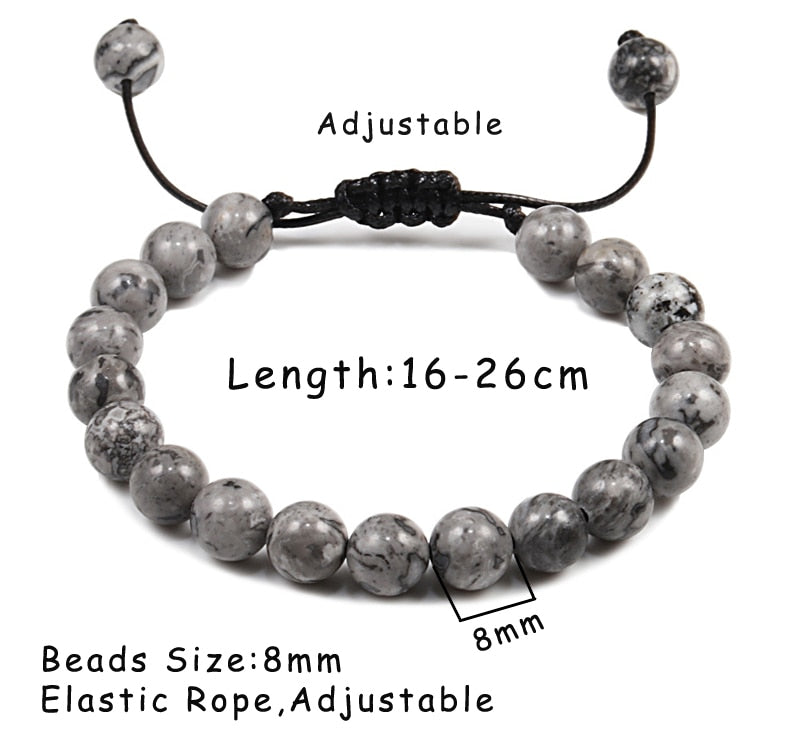 Pulseira Ajustável Olho de Tigre 8mm - cura/equilíbrio
