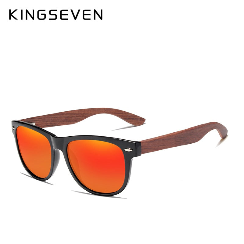 Óculos de Sol KINGSEVEN com armação de Madeira - Coleção Olimpo