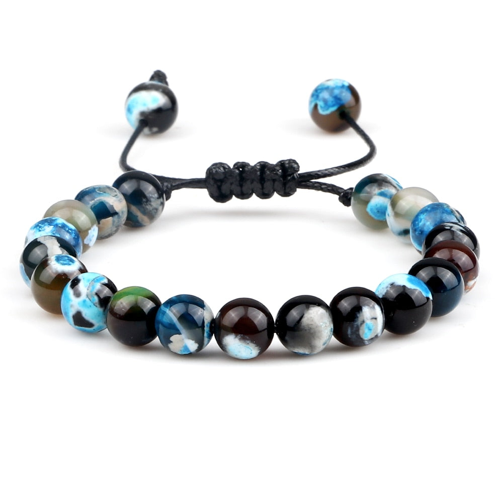 Pulseira Ajustável Olho de Tigre 8mm - cura/equilíbrio