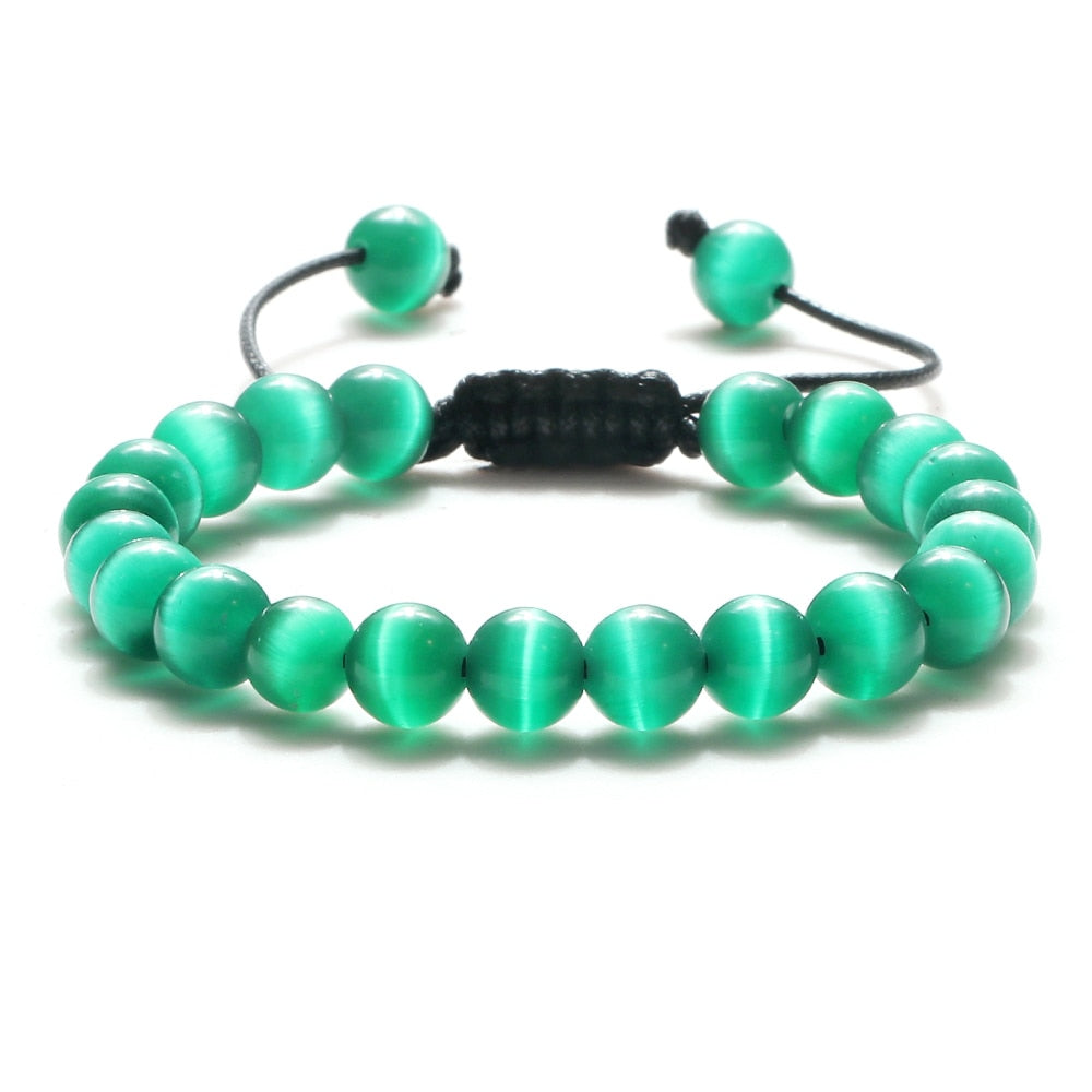 Pulseira Ajustável Olho de Tigre 8mm - cura/equilíbrio