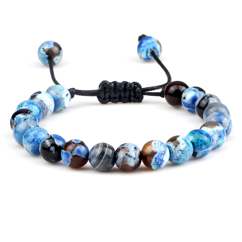 Pulseira Ajustável Olho de Tigre 8mm - cura/equilíbrio