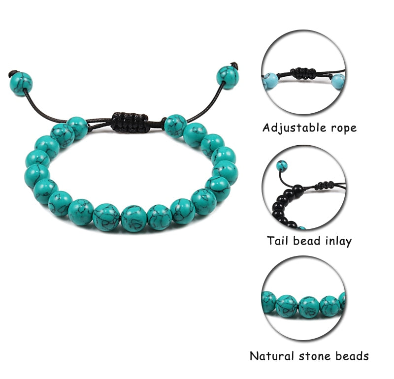 Pulseira Ajustável Olho de Tigre 8mm - cura/equilíbrio
