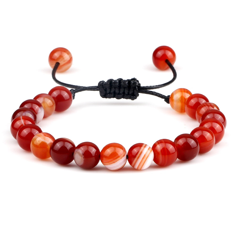 Pulseira Ajustável Olho de Tigre 8mm - cura/equilíbrio