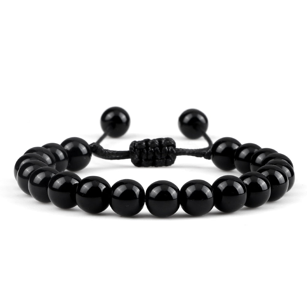Pulseira Ajustável Olho de Tigre 8mm - cura/equilíbrio
