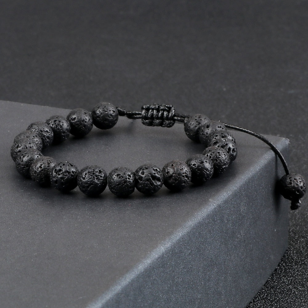Pulseira Ajustável Olho de Tigre 8mm - cura/equilíbrio