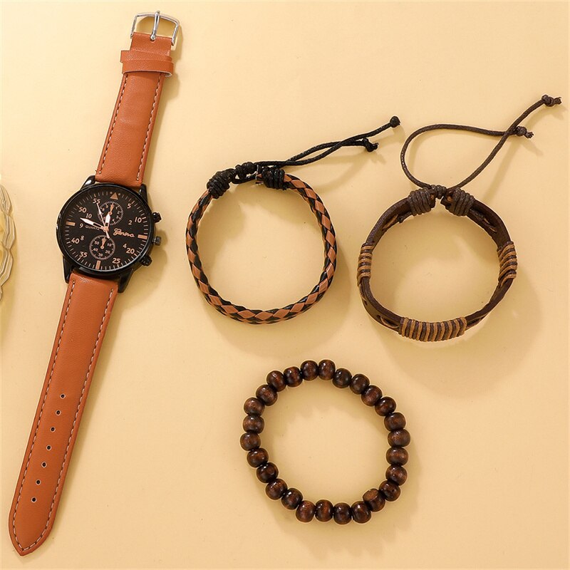 Kit Masculino com Relógio e Pulseiras - Coleção Sparta