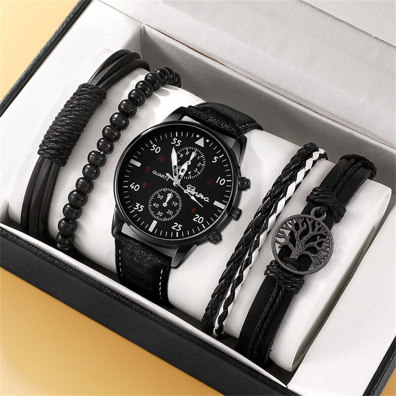 Kit Masculino com Relógio e Pulseiras - Coleção Sparta