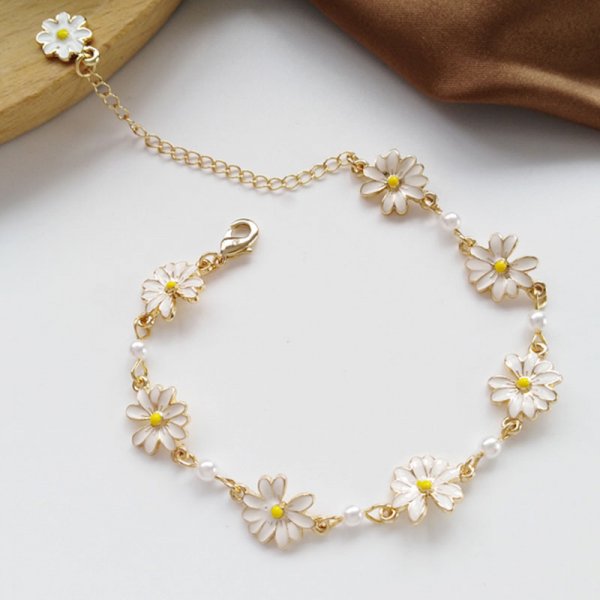 Colar estilo chocker de margaridas